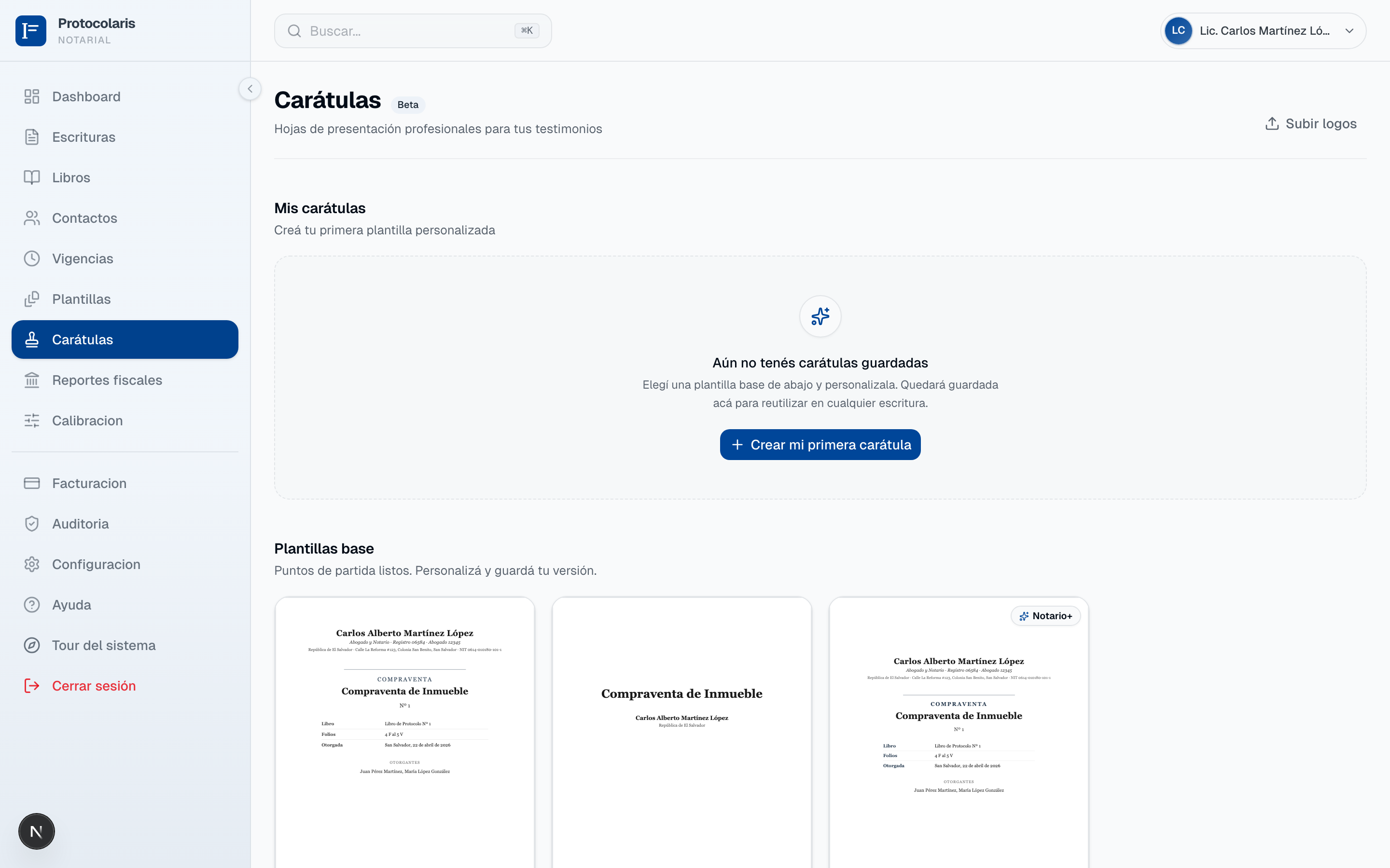 Carátulas de testimonio con tu sello